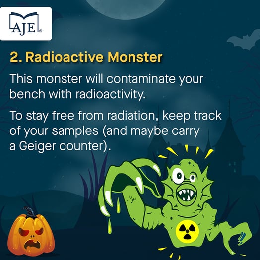 Don’t be a Halloween lab monster! We don’t just provide services at AJE, we also help with training, career development, and advice. Contact our team for more information.#publishing #academicpublishin (4)