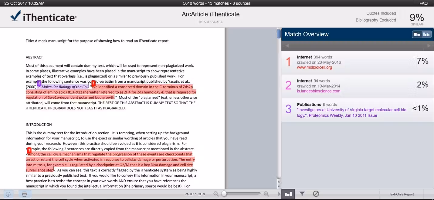 iThenticate-report-example